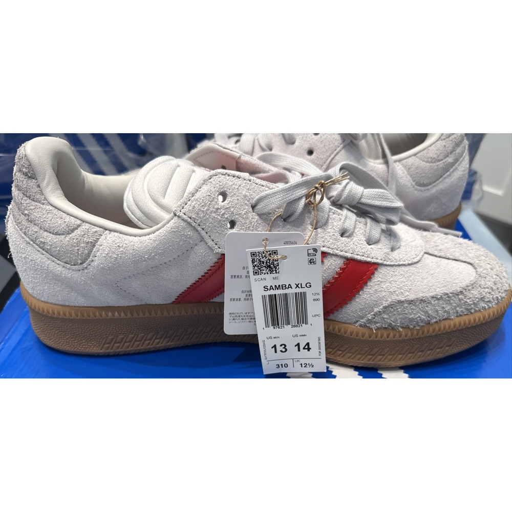 Adidas SAMBA XLG Shoes Men's 13 / Women's 14 White with Red Stripes - New in Box - Picture 11 of 16